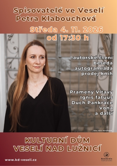 Spisovatelé ve Veselí - Petra Klabouchová