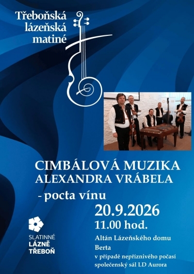 Třeboňská lázeňská matiné: Cimbálová kapela Alexandra Vrábela