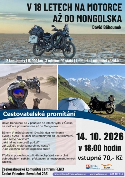 V 18 letech na motorce až do Mongolska