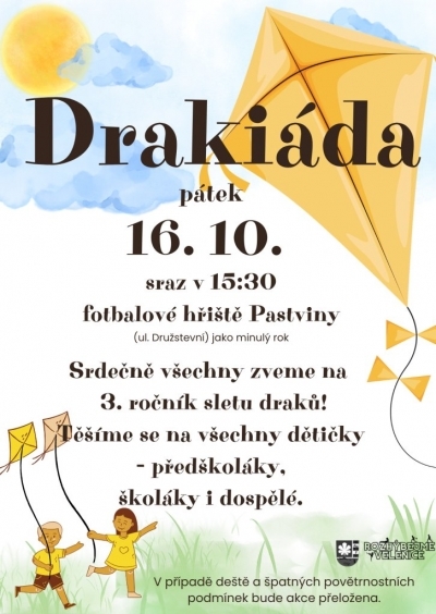 3. ročník drakiády v Českých Velenicích