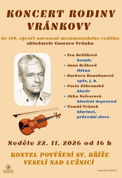 Koncert rodiny Vránkovy