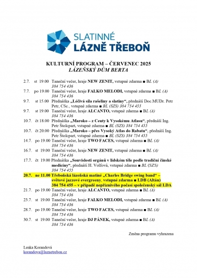 Červenec v lázních Berta
