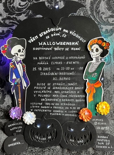Halloweenská kostýmová párty na Boru