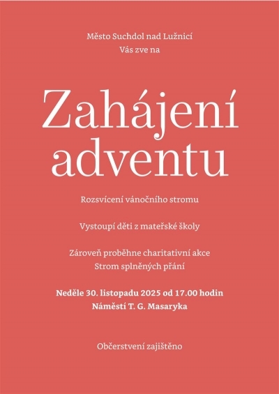 Rozsvícení vánočního stromu v Suchdole