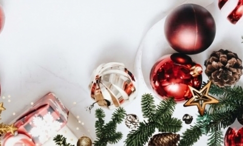 Vánoční prodejní výstava textilu, ukázka slavnostní tabule