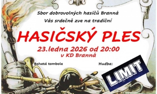 Hasičský ples v Branné