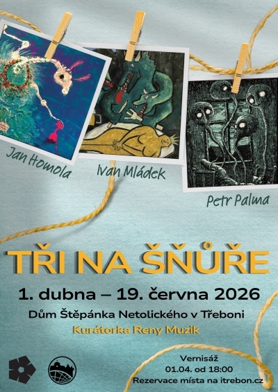 Vernisáž výstavy Tři na šňůře