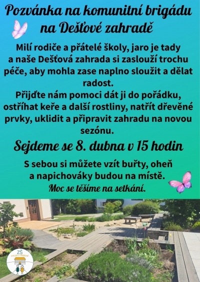 Úklid Dešťové zahrady