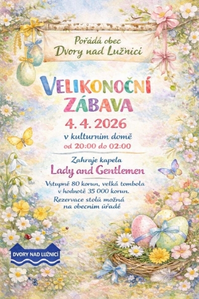 Velikonoční zábava 2026