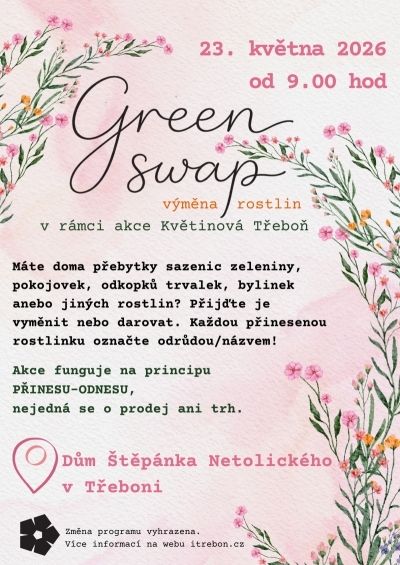 Green Swap / výměna rostlin v Třeboni!