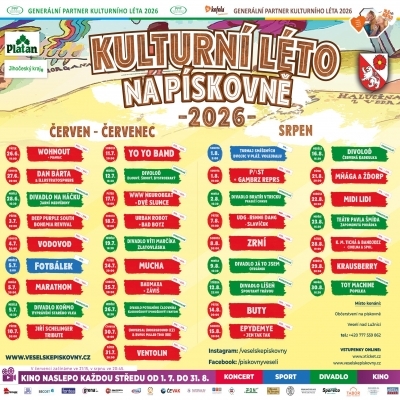 Kulturní léto na pískovně 2026